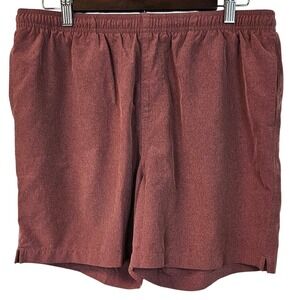 Chubbies Mens Large Rosewood Red 5.5" Inseam Shorts Elastic Waist Gym Athletic L